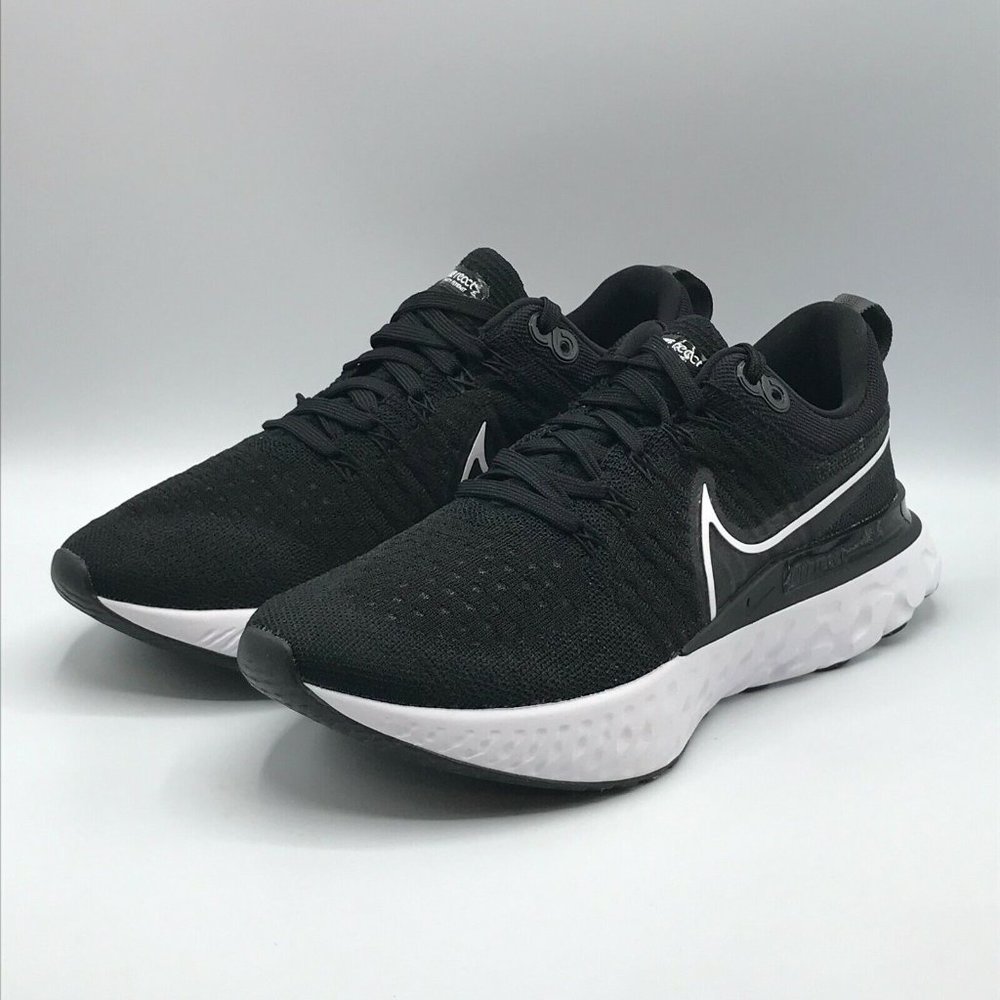 Nike React Infinity Run Flyknit 2 Shoes Black White Running Sneaker CT23…